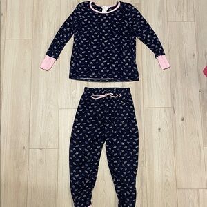 Women's Navy and Pink Pajama Set